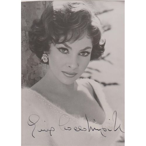 Carte Signée Gina Lollobrigida