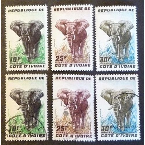 Cote D'ivoire Neuf Et Oblitéré Y Et T N°177 À 179 Lot De 6 Timbres De 1959