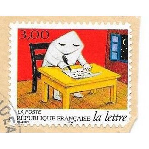 Timbre Oblitere "Les Journées De La Lettre " Personnage Écrivant