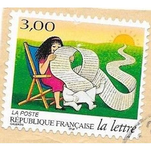 Timbre Oblitere " Jouréées De La Lettre" Lecture