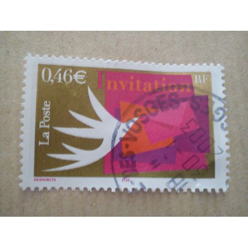 Timbre Pour Invitations Oblitere