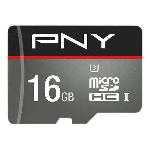 PNY Turbo - Carte mémoire flash (adaptateur microSDHC - SD inclus(e)) - 16 Go - UHS-I U3 / Class10 - microSDHC UHS-I