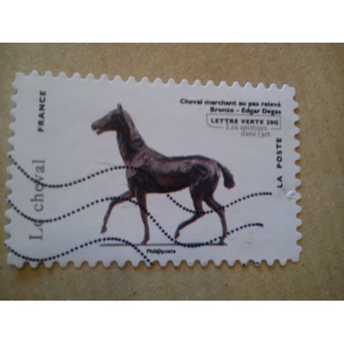 Timbre Oblitere "Les Animaux Dans L'art" - Cheval