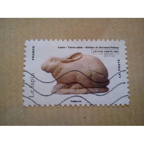 Timbre Oblitere "Les Animaux Dans L'art" - Lapin