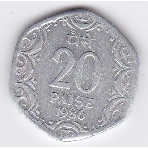 Inde 20 Paise 1986