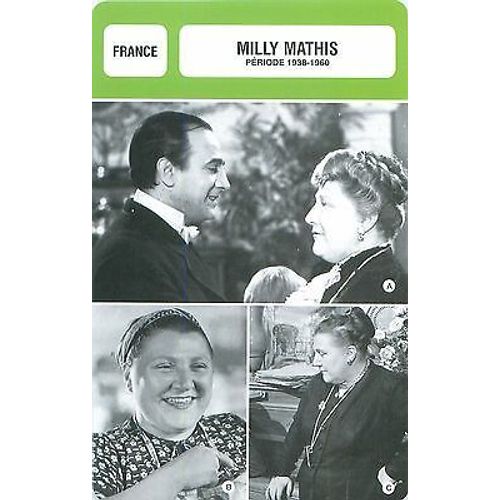 Fiche Monsieur Cinéma Milly Mathis [1938-1960]