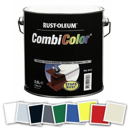 Peinture antirouille - métal brillant - 0,75 l - Blanc 9016 - Combicolor RUST-OLEUM