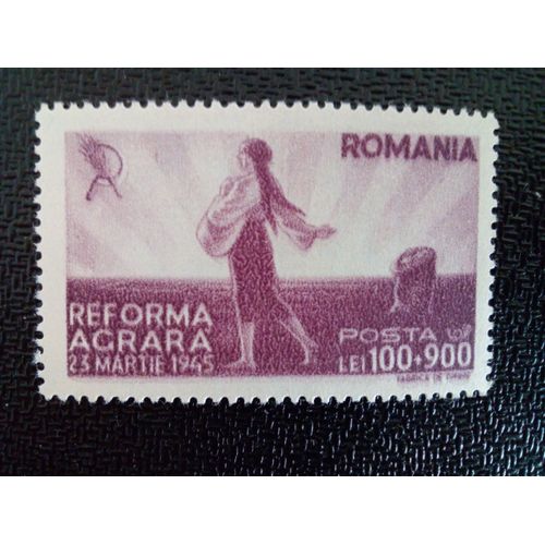Timbre Roumanie Yt 896 Réforme Agraire 1946