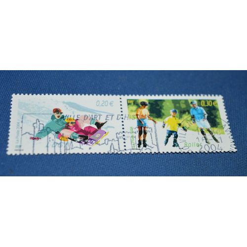 Lot 2 Timbres Obliteres "Jeunesse" Sports De Glisse