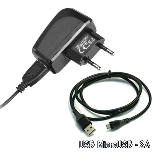 Pack Micro-USB avec prise secteur vers USB 2A + câble micro-USB
