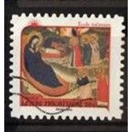 Timbre Oblitéré Nativité - Adoration Des Mages"