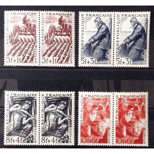 Série Métiers De 1949 - Impeccables N° 823 Agriculteur + 824 Marin Pêcheur + 825 Mineur + 826 Métallurgiste Neufs** Luxe (= Sans Trace De Charnière) - Cote 10,00 Minimum - France Année 1949 - N7418