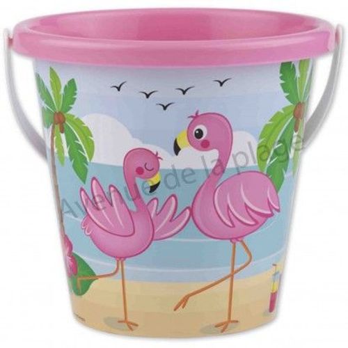 Seau De Plage Flamant Rose