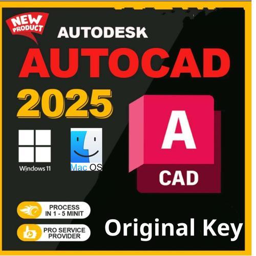 Autodesk Autocad 2025 - 1 An - Windows/Mac - Original Licence Key Livraison Email