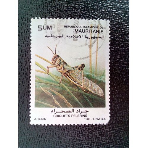 Timbre Mauritanie Yt 621 Criquets Pelerins 1988
