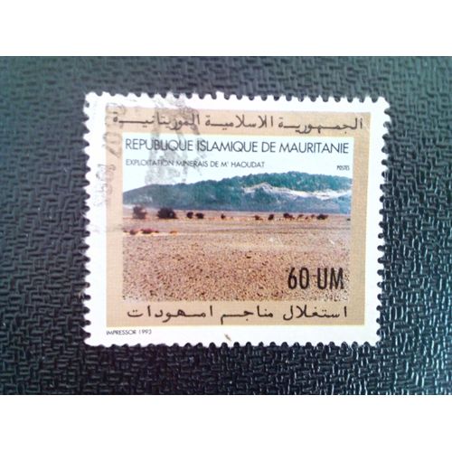 Timbre Mauritanie Yt 669 Site Du Mont Haoudat 1993