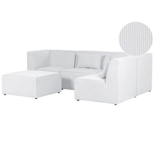 Canapé Avec Pouf Lemvig Blanc Cassé Côté Gauche