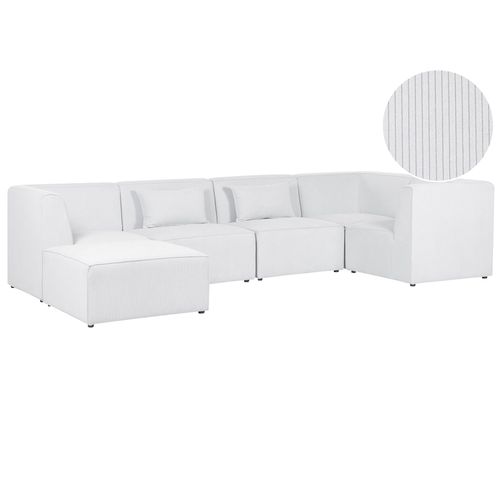 Canapé Avec Pouf Lemvig Blanc Cassé Côté Gauche