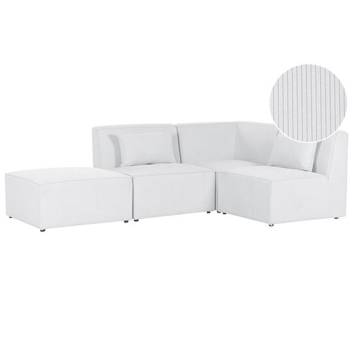 Canapé Avec Pouf Lemvig Blanc Cassé Côté Gauche