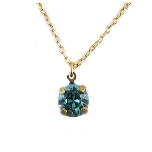 Lily-Crystal [Q2351] - Collier Artisanal 'tsarine' Turquoise Doré - 8 Mm