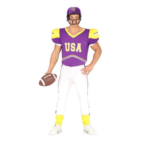 Déguisement Footballeur Américain Violet Et Blanc Adulte L (52-54)