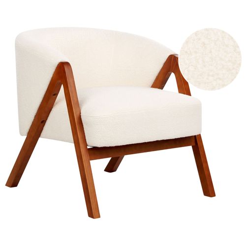 Fauteuil Skei Bouclé Blanc