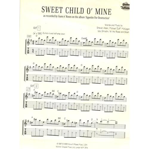 Sweet Child O' Mine - Guitar Tablature