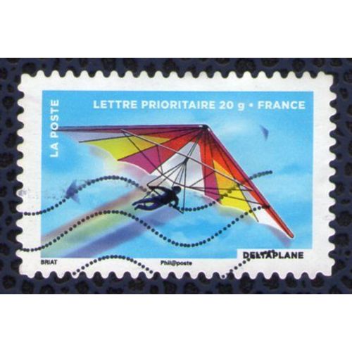 Timbre Oblitéré "Deltaplane"