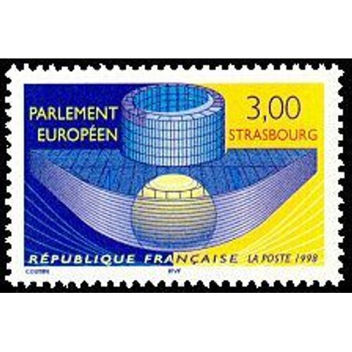 Timbre Oblitéré "Parlement Européen - Nouvel Hémicycle "