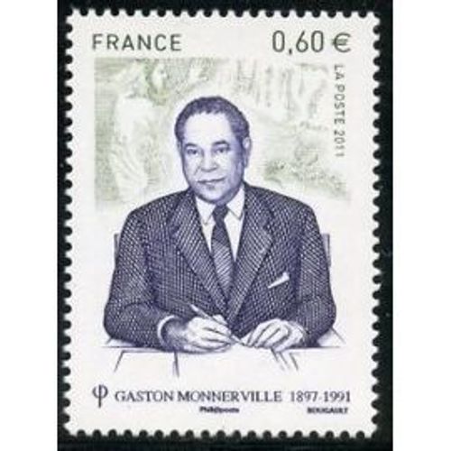 Timbre Oblitéré "Gaston Monnerville"