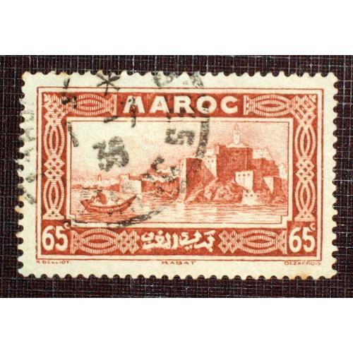 Maroc N° 140 Oblitéré De 1933-34 - 65c Rouge-Brun « Kasbah Des Oudaïas (Rabat) »