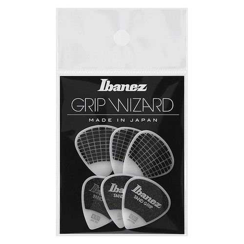 Ibanez Ppa16hsgwh - 6 Médiators Grip Wizard Série Sand Grip Blanc - Heavy - 1.0mm