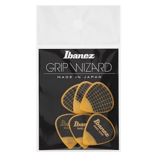 Ibanez Ppa16hsgye - 6 Médiators Grip Wizard Série Sand Grip Jaune - Heavy - 1.0mm
