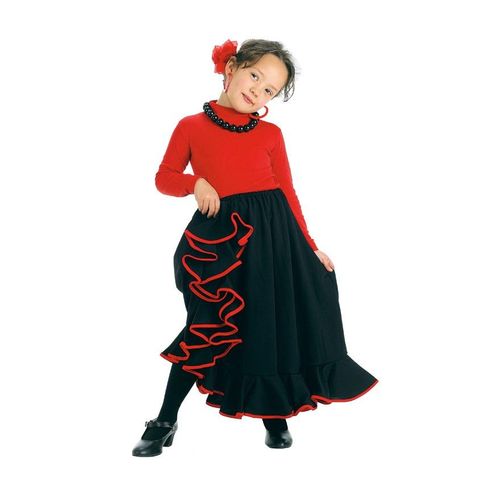 Jupe Flamenco Noir Pour Fille