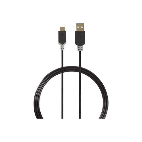 Nedis - Câble USB - USB (M) pour 24 pin USB-C (M) - USB 2.0 - 1 m - rond - anthracite