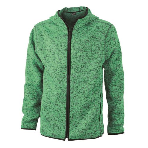 Veste Tricot Polaire ? Capuche Homme- Jn589 - Vert Clair Chin?
