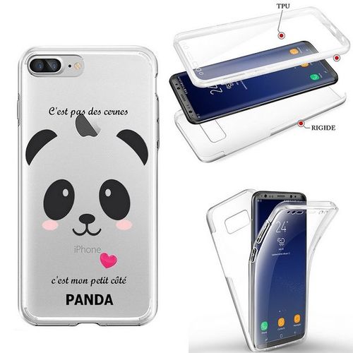 Coque Iphone 6 Plus Integrale Panda Coeur Rose Cute Kawaii Transparente