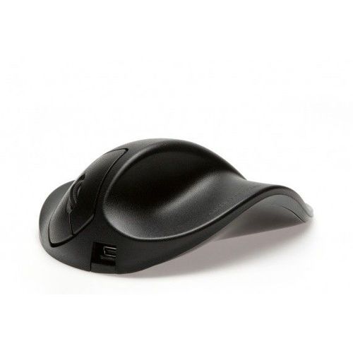 Bakker Elkhuizen Hippus large - Souris - pour droitiers - 2 boutons - filaire - USB - noir