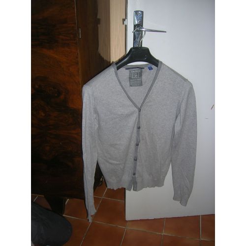 Gilet Manches Longues Okaïdi 5 Boutons 60% Coton,30% Polyamide,10% Laine.