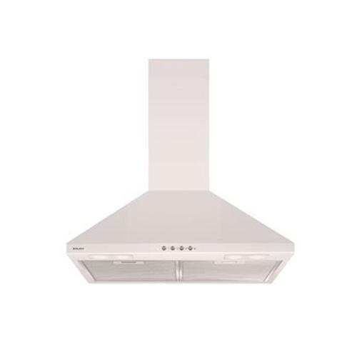 Hotte murale Pyramide 60 cm - 500 m³/h - 67 dB(A) vitesse maximale - Boutons poussoirs - 3 vitesses - Spots LED 2 x 4 W