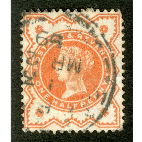 Timbre Oblitéré Postage & Revenue , One Half Penny