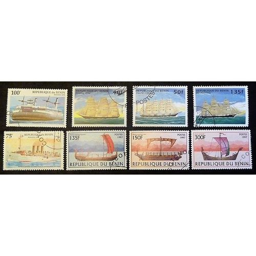Benin (Dahomey) Lot De 8 Timbres De 1995 Bateaux