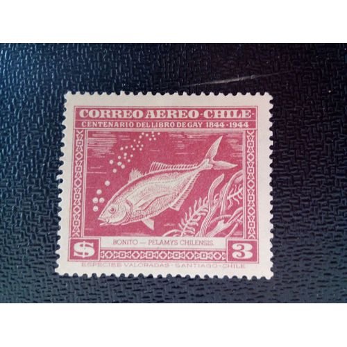 Timbre Chili Yt Bonite Du Pacifique (Pelamys Chilensis) 1944