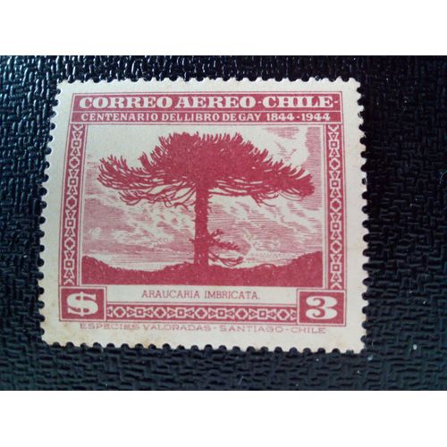 Timbre Chili Yt Pin Araucaria 1944