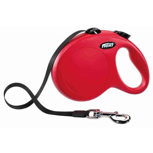 Flexi New Classic, Laisse Sangle - L: 5 M, Rouge