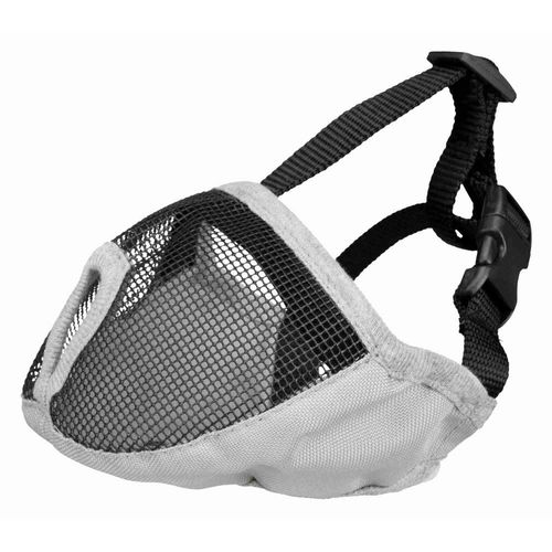 Muselière Pour Races À Museau Court, Polyester - Xs-S: 15 Cm, Gris