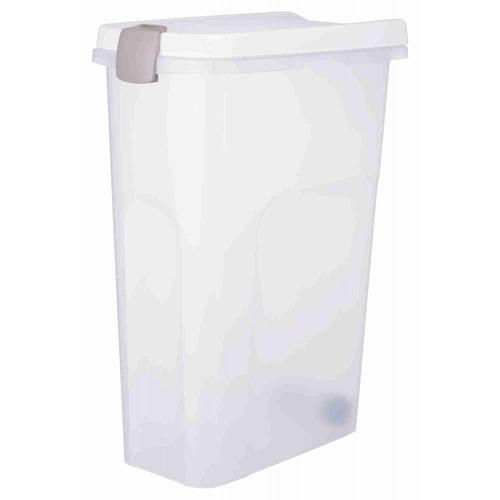 Baril De Nourriture - 40 L/27 X 61 X 45 Cm, Transparent-Blanc/Blanc