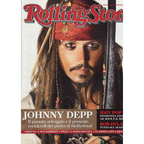 Rolling Stone (Edition Italy) / 09-2006 N°35 : Johnny Depp (5p) - Iggy Pop (5p) - Bob Dylan (4p)
