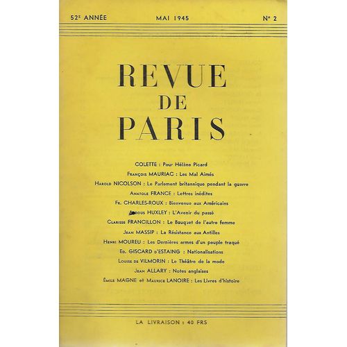 Revue De Paris N° 2 - Mai 1945