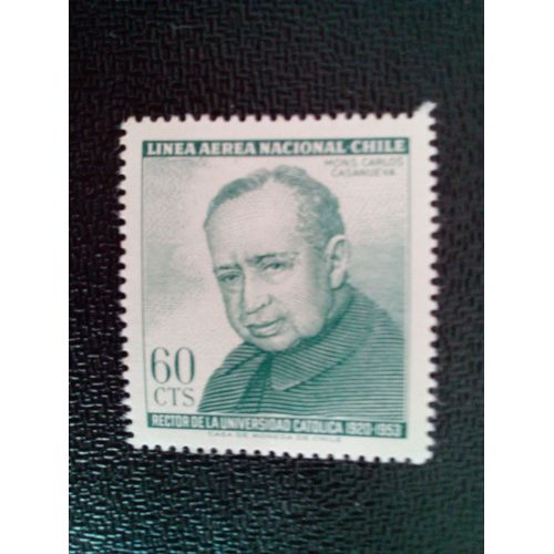Timbre Chili Yt Pa 224 Monseñor Carlos Casanueva (1874-1957) 1965
